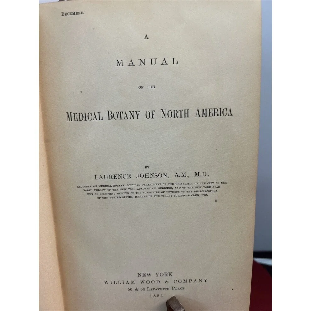 RARE A Manual of the Medical Botany of North America Laurence Johnson 1st E 1984